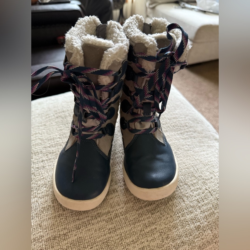 Merrell Blue and White Boots with Plush Lining